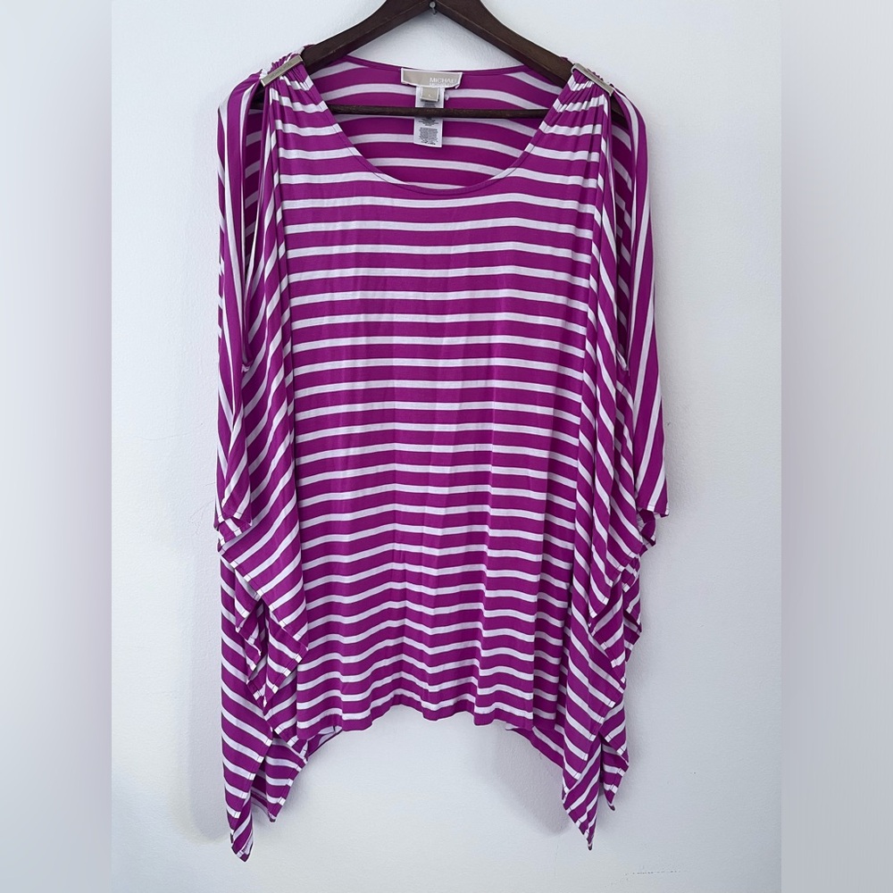 Michael Kors Kimono Sleeve Cold Shoulder Women’s Top Size Large
